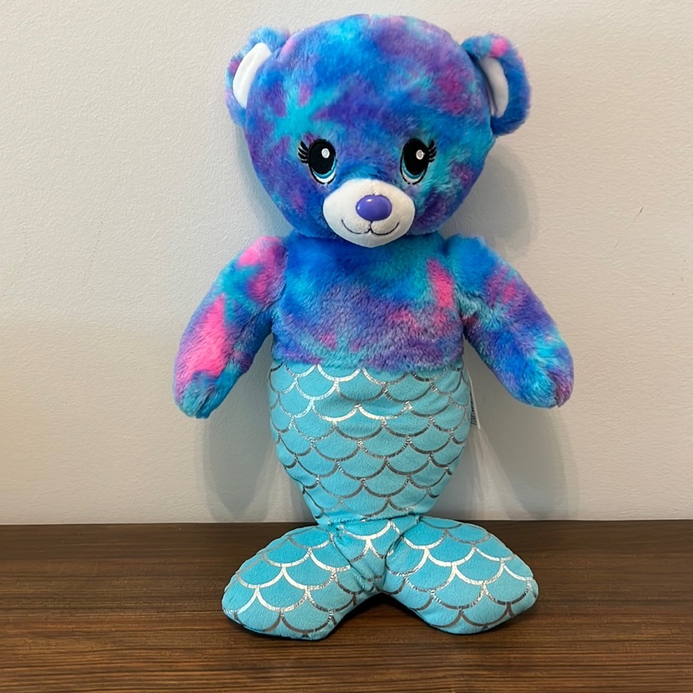 Build a Bear BAB Tie-Dyed Mer-Bear Mermaid Plush Stuffed Animal